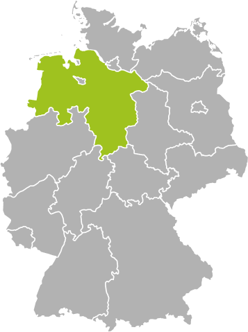 Deutschlandkarte mit Bundesländern